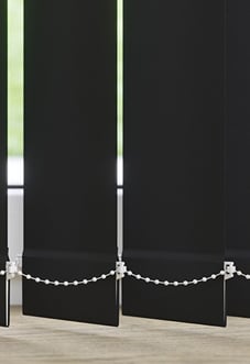 Solento (Blackout), Pure Black - Vertical Blind Slats